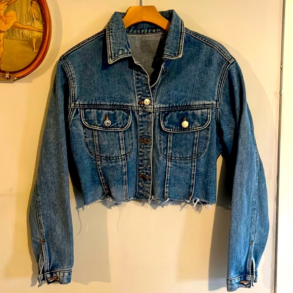 Vintage Jackets & Blazers - Vintage Cropped Denim Jacket
